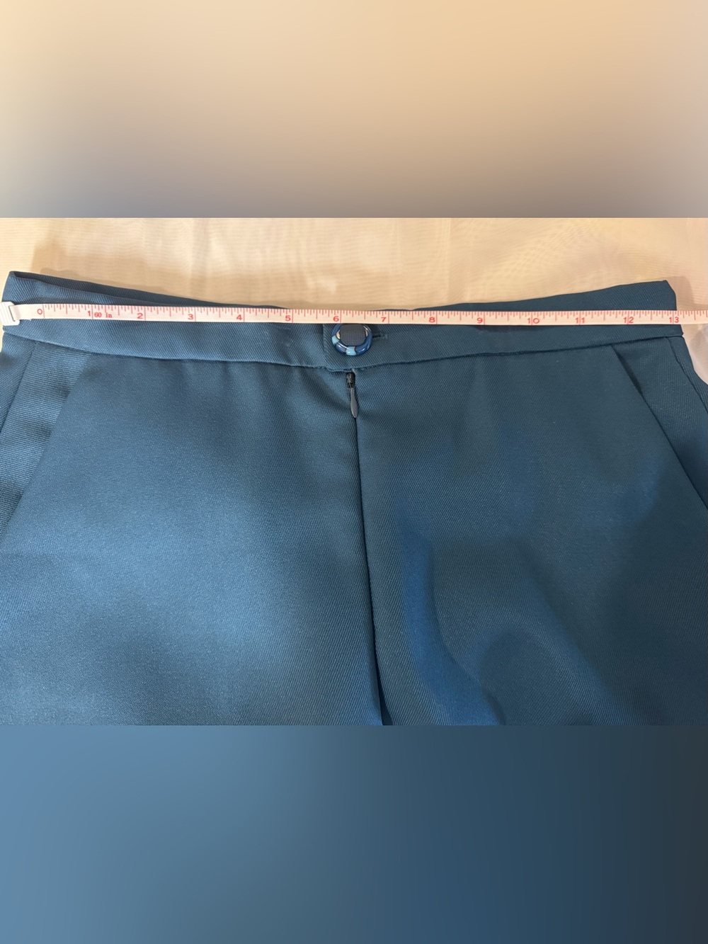 Classic Teal/Blue Women's Pant Suit - Custom Made - Pre-loved — See Measurements - Picture 4 of 5
